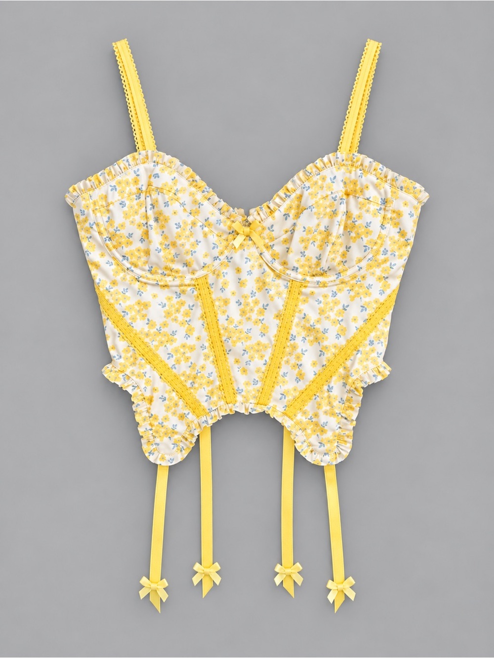 For Love & Lemons x Victoria's Secret Daffodil Sunny Bouquet Bustier